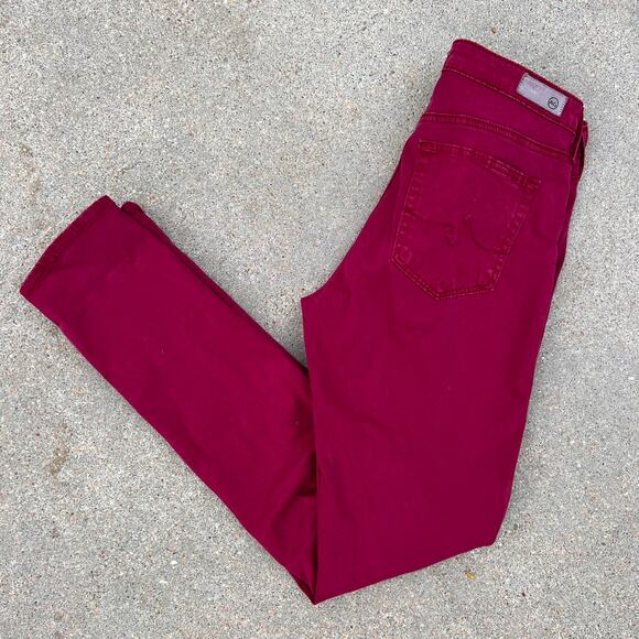 Adriano Goldschmied cranberry The Prima cigarette leg pants 27R - Picture 2 of 6